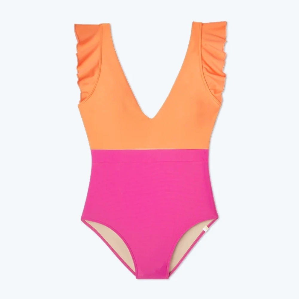 Summersalt Orange and Pink Ruffle Backflip Size 16